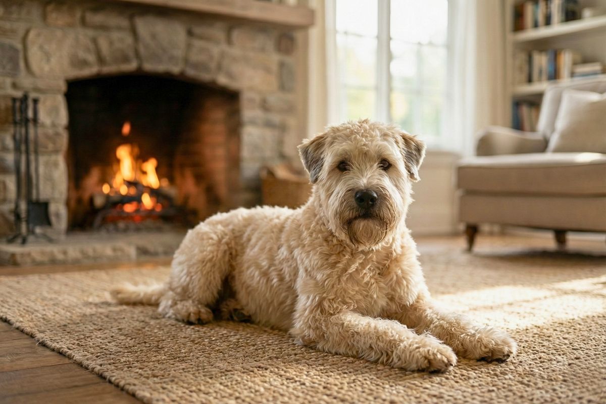 Irish Soft Coated Wheaten Terrier character grooming and family dog care