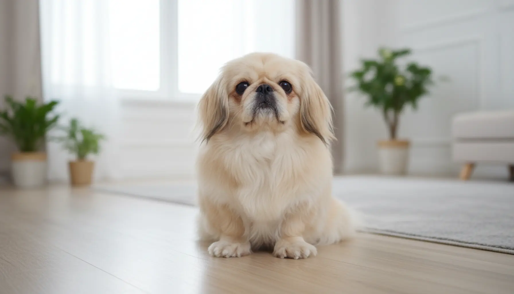 The appearance of the Pekingese and royal breed traits – Pekingese indoors