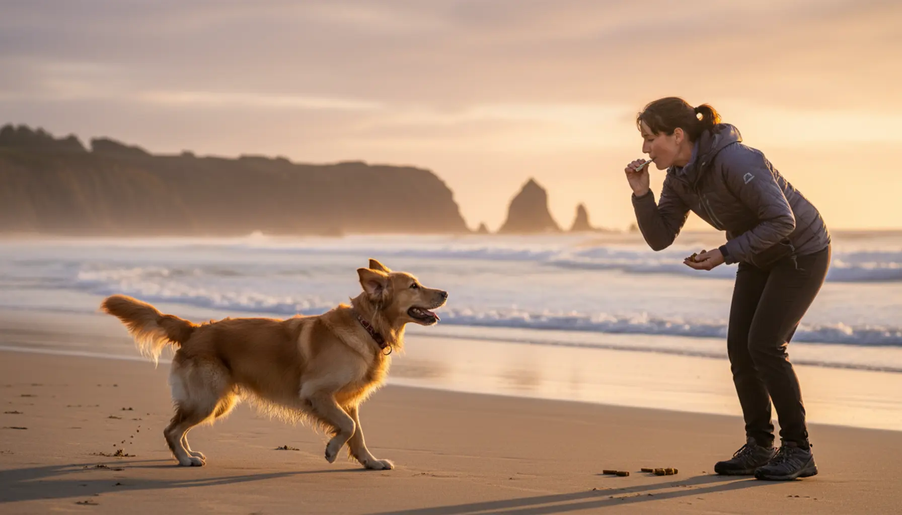 Dog recall on a whistle effective methods training for dog owners