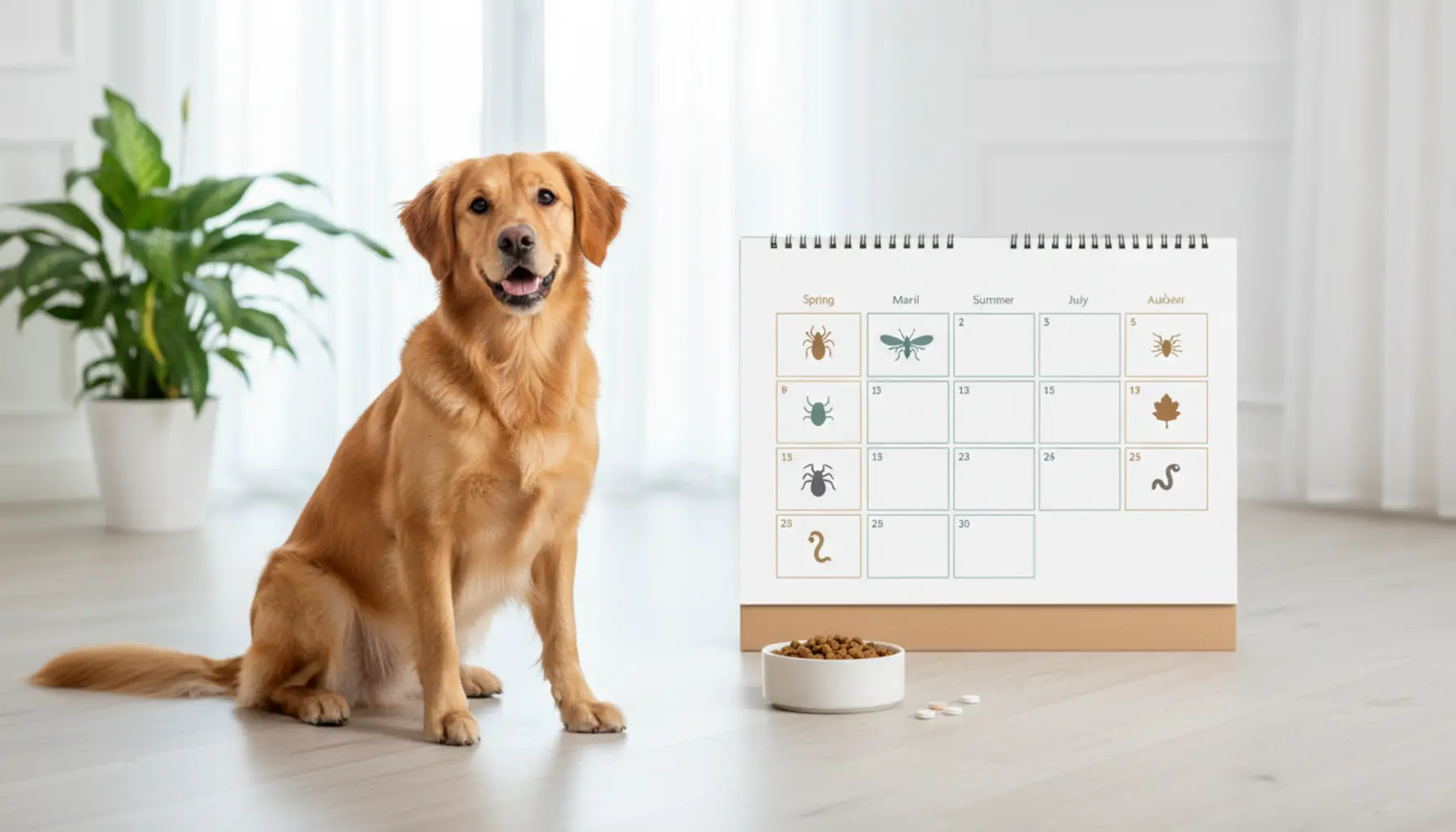 Dog deworming calendar and parasite prevention