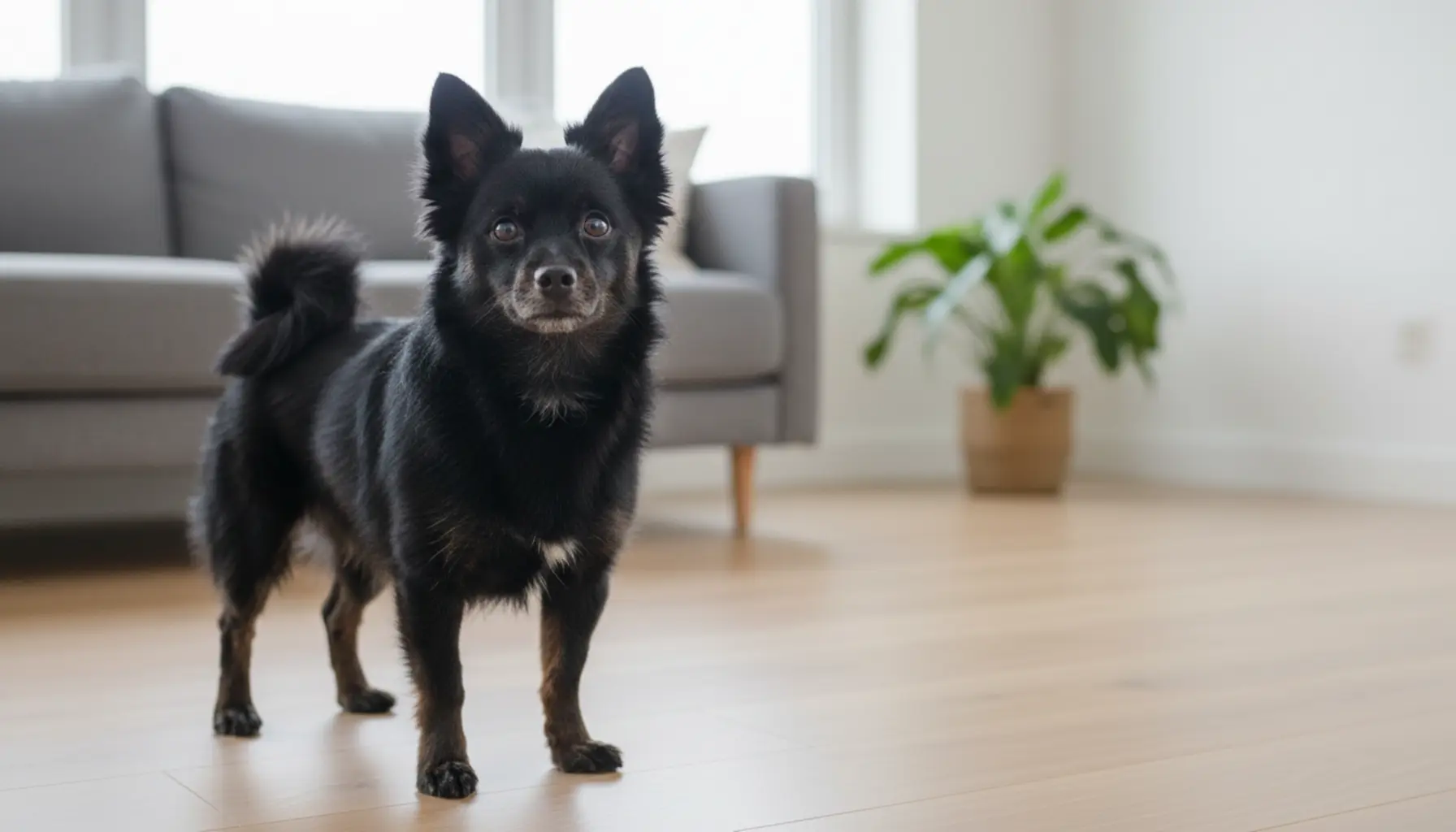 Wyjątkowy wygląd schipperke z czarnym futrem i temperamentem rasy schipperke