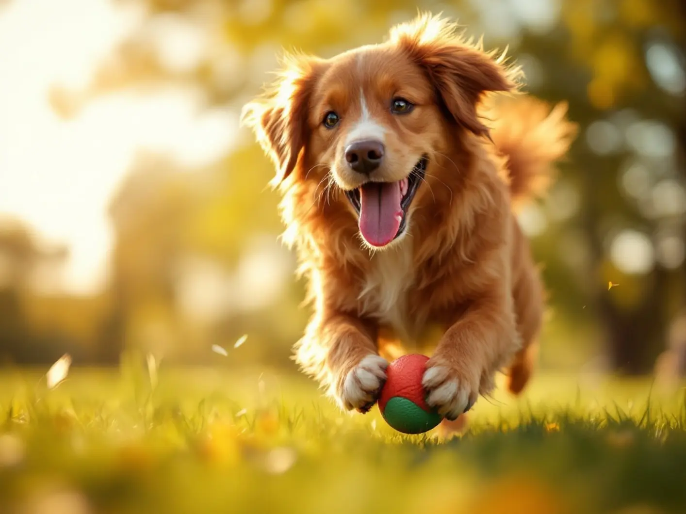 Nova Scotia Duck Tolling Retriever in nature during outdoor activity