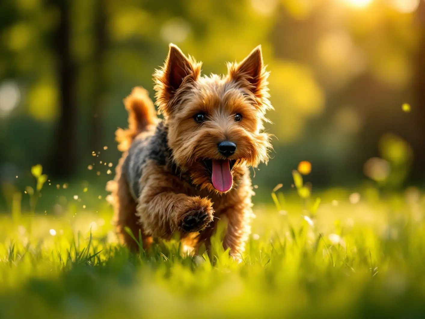 Welsh Terrier in action – breed-typical look and expression.